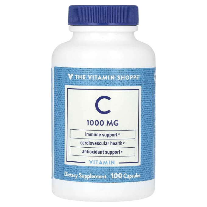 The Vitamin Shoppe, vitamine C, 1000 mg, 100 capsules