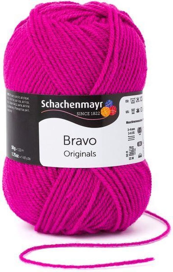 Bravo Wol - 50 gram -  Hard Roze