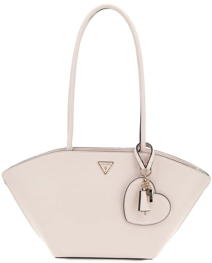GUESS schoudertas Bolena Shoulder Satchel Bag Stone crème