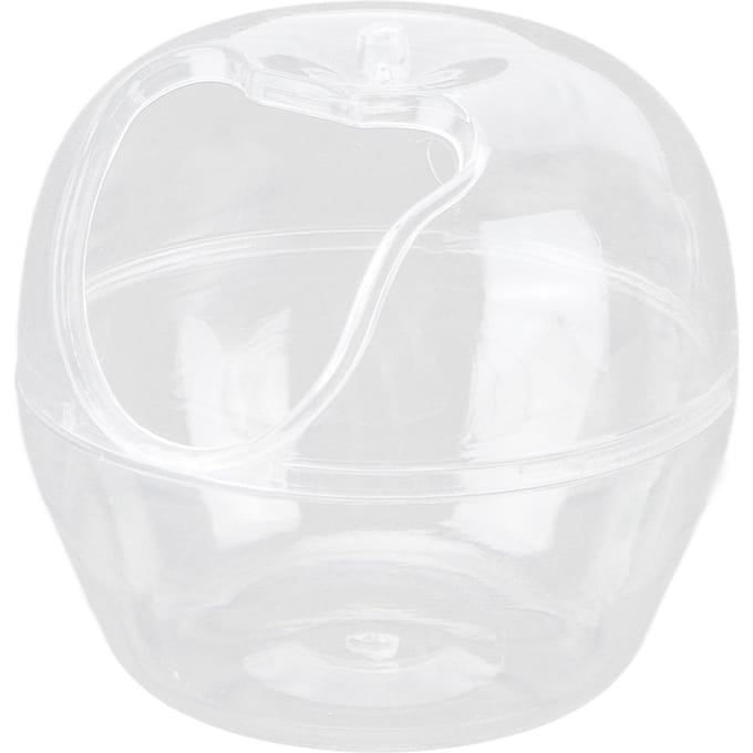 Baignoire de Sable pour Hamster Mini Salle de Bain Transparente en Forme de Pomme Toilettes pour Hamster Doré Double UsageL S white