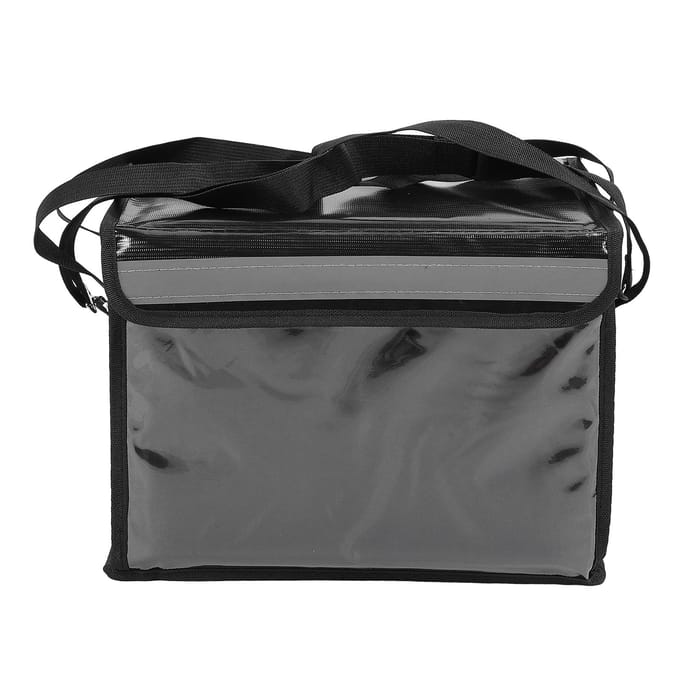 Geïsoleerde tas met bodemplaat binnenframe schouderband klittenband reflecterende strip 32L black