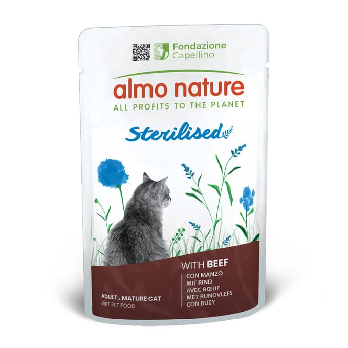 Almo Nature Sterilised Kattenvoer Rund - Maaltijdzakje - 30 x 70 gram