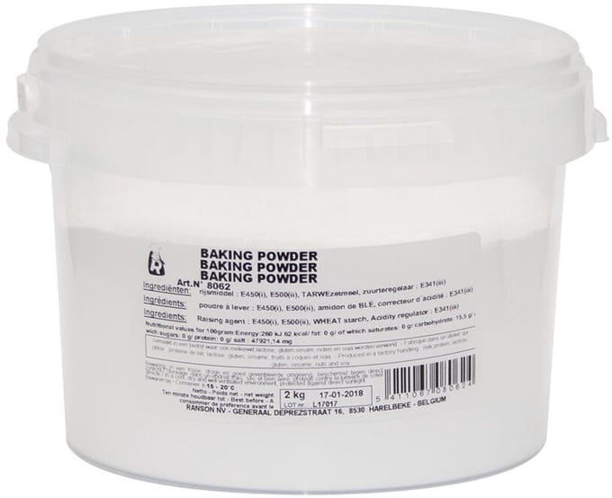 Ranson - Bakpoeder 2 KG - bakken - bakingsoda - cake- koeken - taartbodem emmer 2 KG
