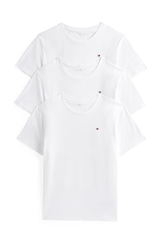 Tommy Hilfiger 3-pack Premium Essential Stretch T-shirts White Maat: M | Basic T-Shirts Outlet | Heren | Wit