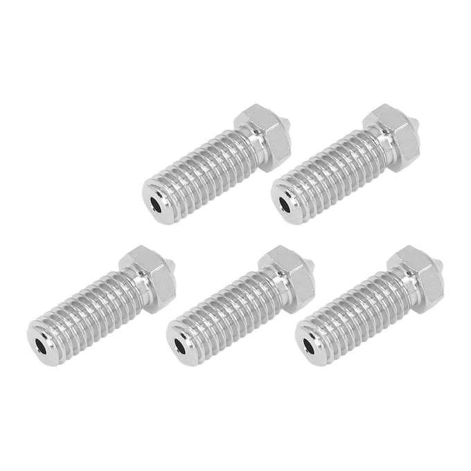 5 stuks 3D-printer nozzles set roestvrij staal 1.75mm 0.4mm messing tip nozzle set voor QIDI X Maximum 3 gray