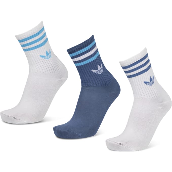 Adidas Mid Cut Crew 3 Pack Sokken Unisex - Blauw - Maat 40-42