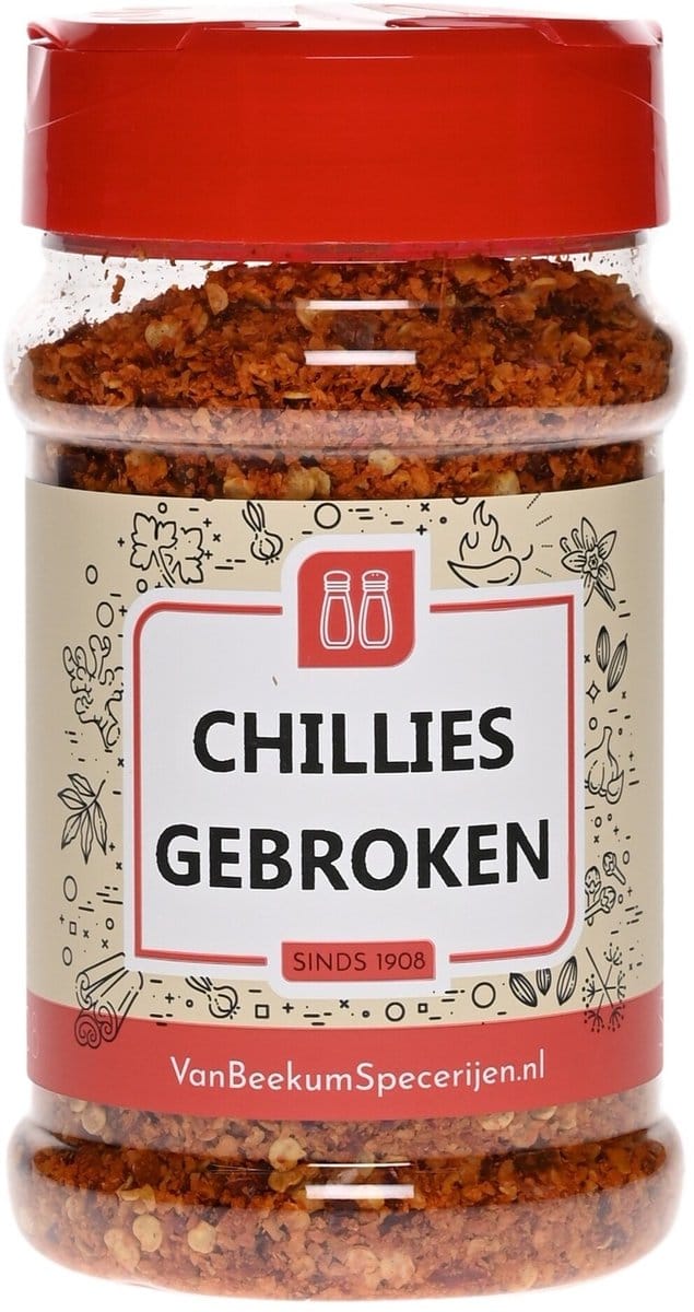 Van Beekum Specerijen - Chili Gebroken - Strooibus 115 Gram