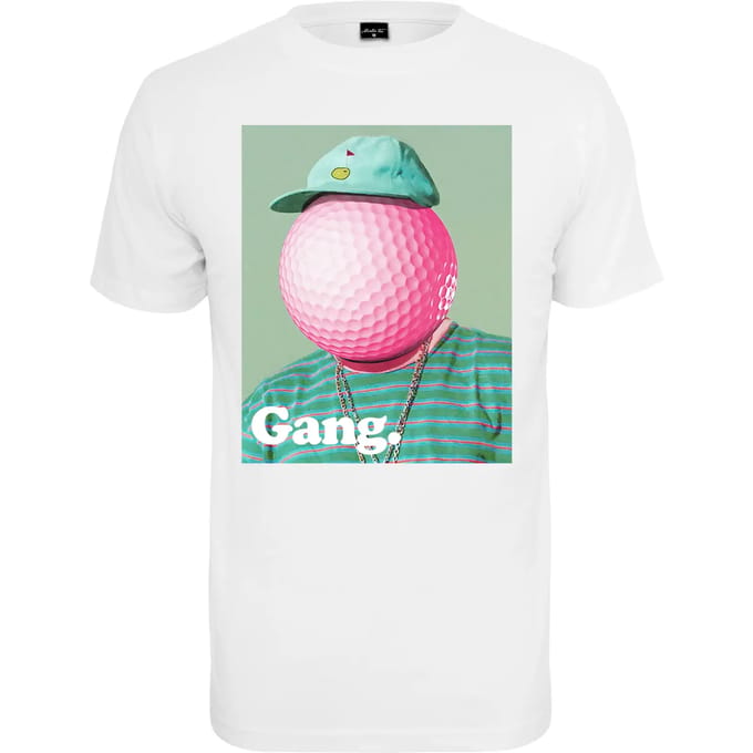 Mister Tee - Golf Gang Heren Tshirt - XS - Wit