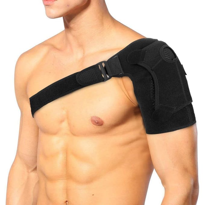 Schouderstabilisatiebrace met drukpad, Lichte en ademende neopreen schouder white