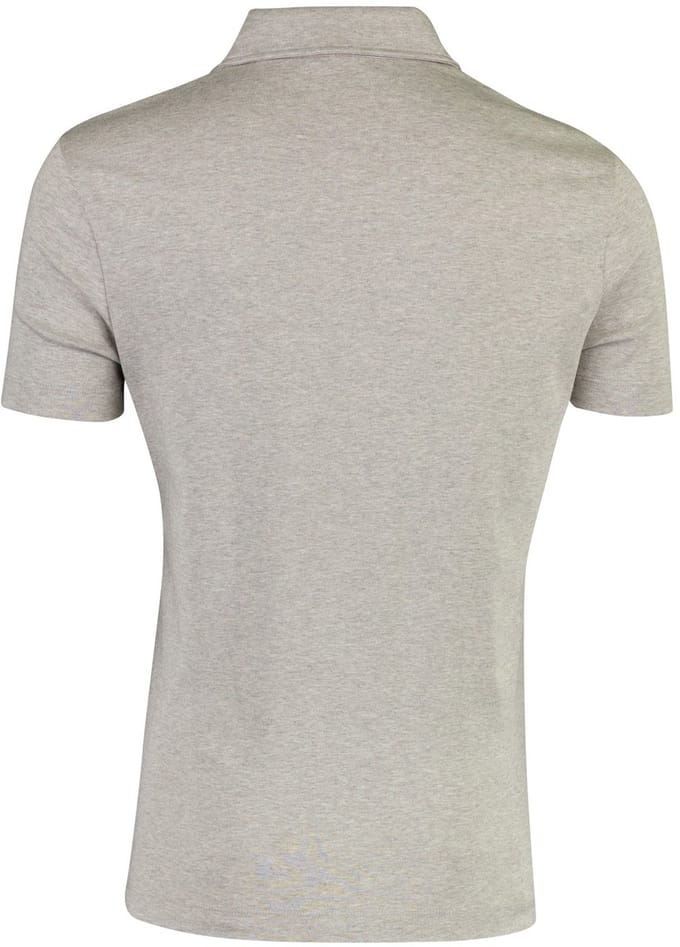 BOSS Black poloshirt grijs katoen normale fit