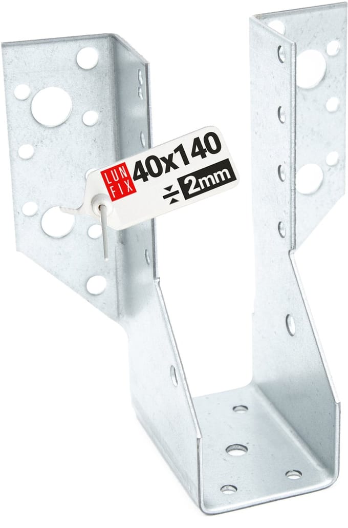 Balkenschuh 40x140 mm - 2 mm dik - U-vormige balkdrager - houten balkverbinder