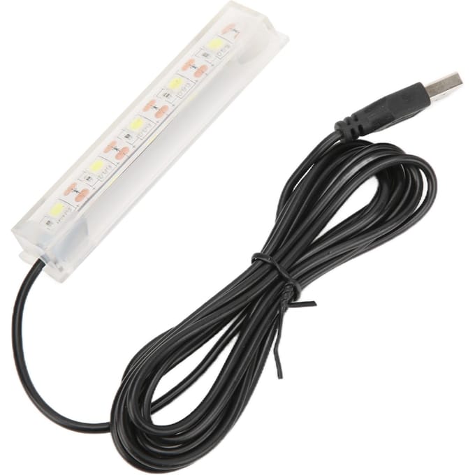 Aquarium LED-lamp, klein, USB, Betta-aquarium, wit licht voor binnenaquariumplanten white