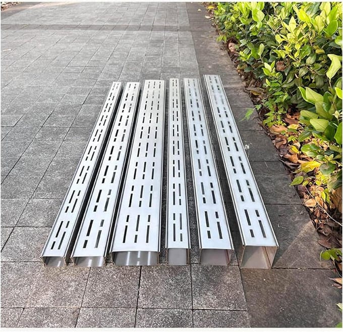 Smal Afvoerrooster - Vloergoot - Water Afvoeren - Heavy Duty Constructie - 4 x 35 cm - Metaal