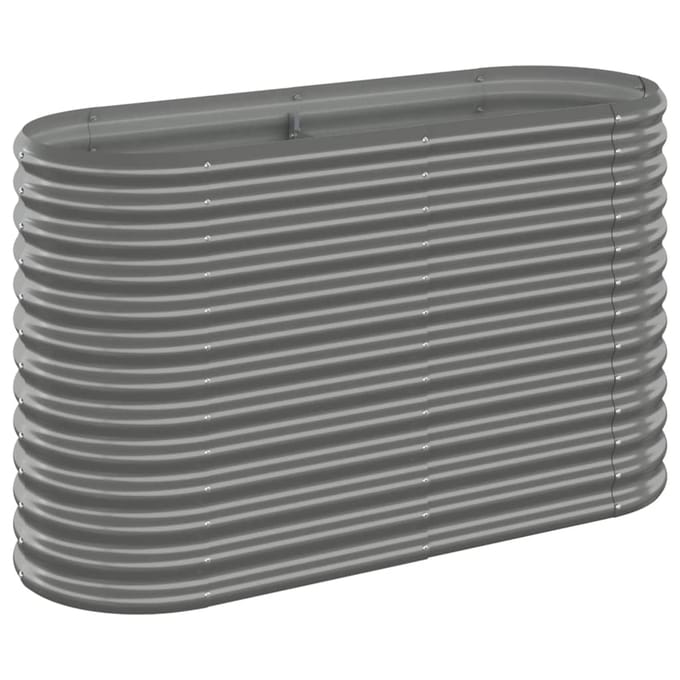 vidaXL - Plantenbak - 114x40x68 - cm - gegalvaniseerd - staal - grijs
