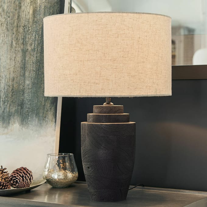 LOBERON Tafellamp Daphielle zwart/beige