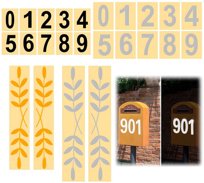 Dailygoods- Cijferstickers Reflecterend - Zelfklevend - Weerbestendig