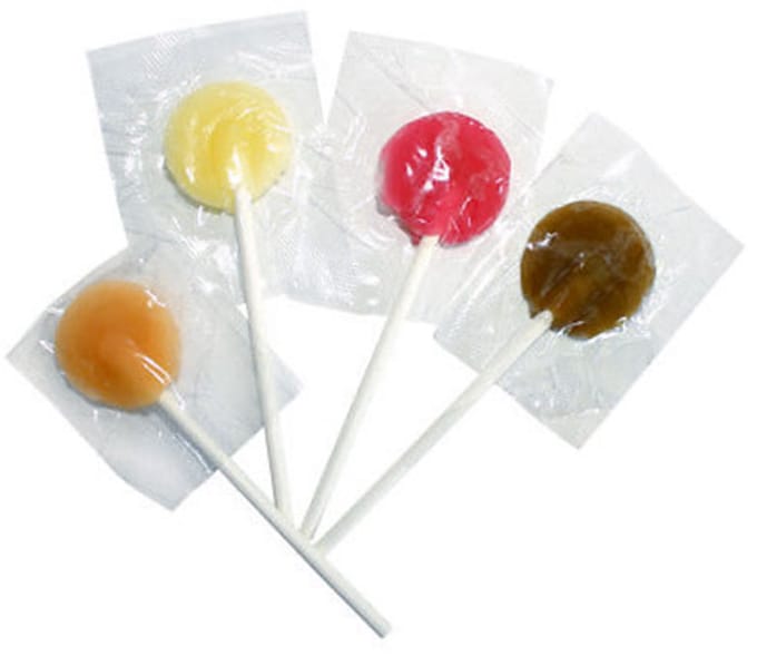 Crest platte lolly - junior lolly's in diverse smaken - 1000 stuks