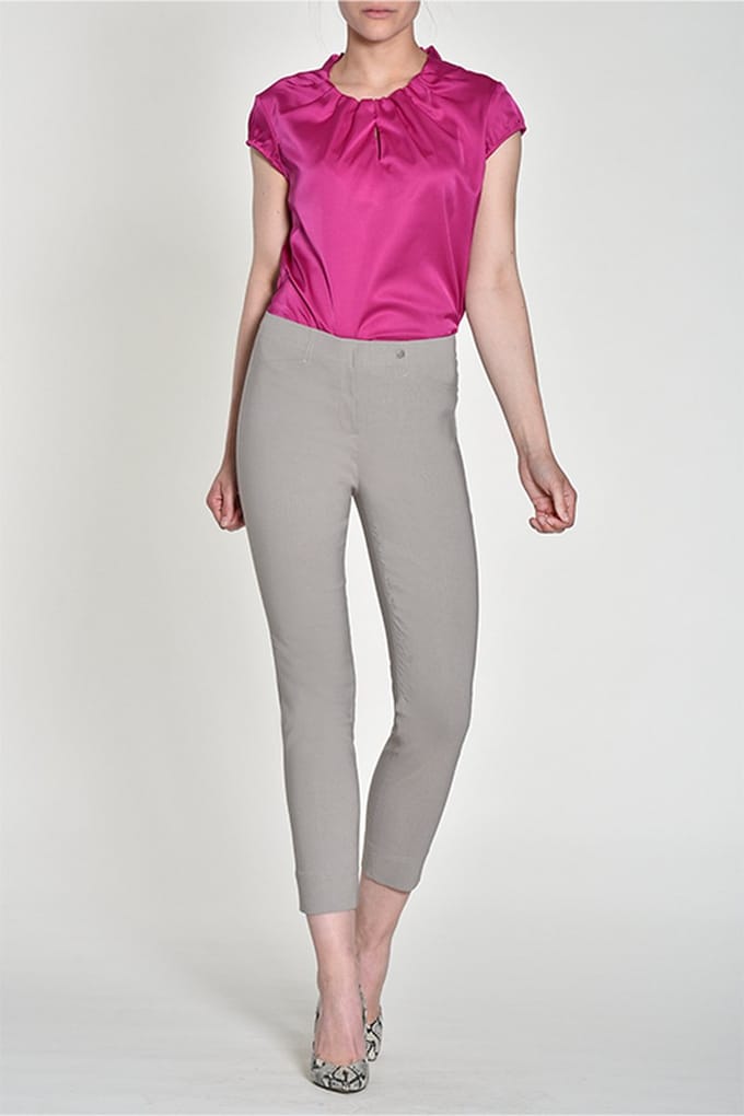 Robell Comfort 7/8 Stretch Broek - Rose 09 - Beige - EU46