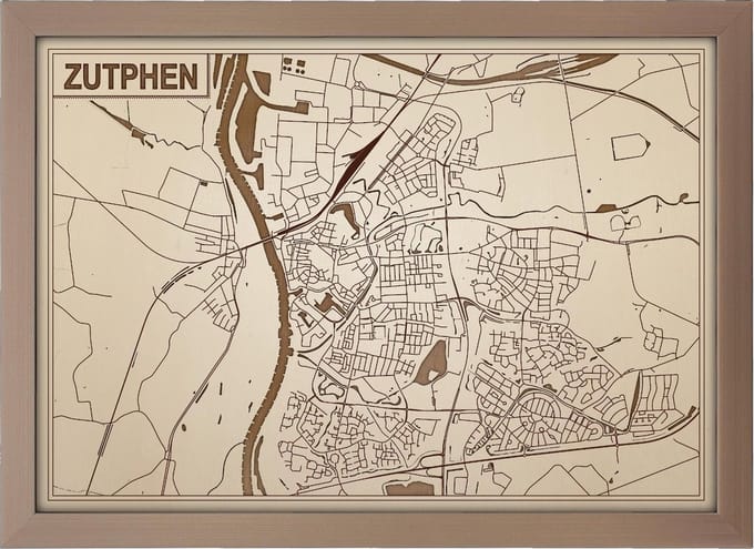 Decoratief Beeld - Houten Van Zutphen - Hout - Bekroned - Bruin - 21 X 30 Cm