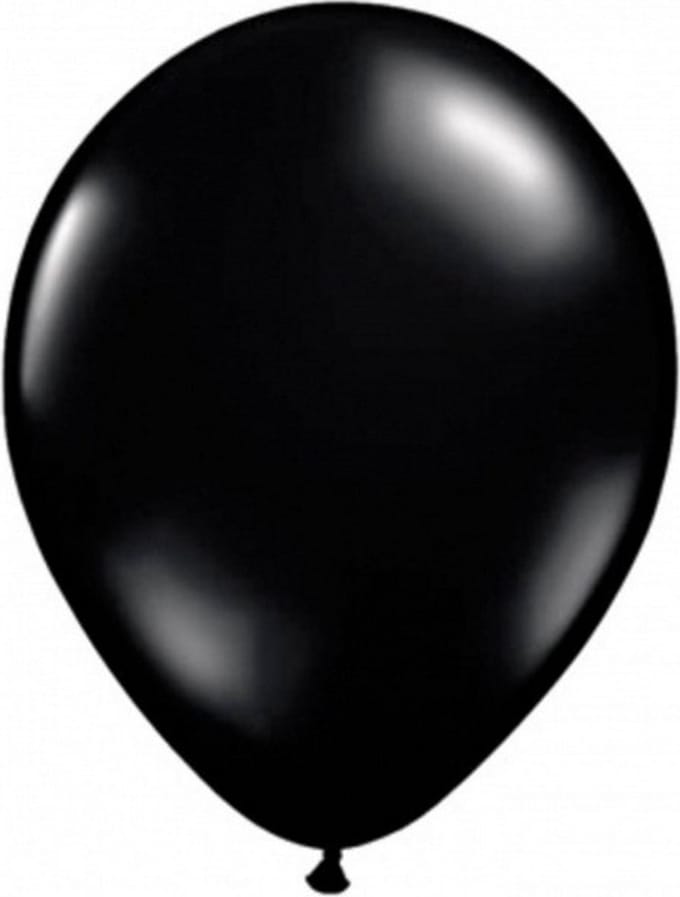 ballonnen junior 13 cm latex zwart 100 stuks