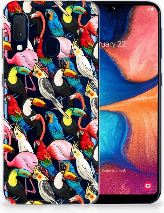 Samsung Galaxy A20e TPU Hoesje Birds