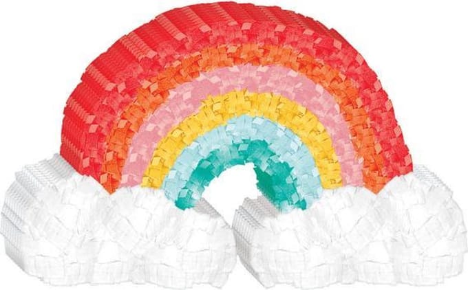 Amscan Tafeldecoratie Retro Rainbow 11,4 X 19 Cm Papier