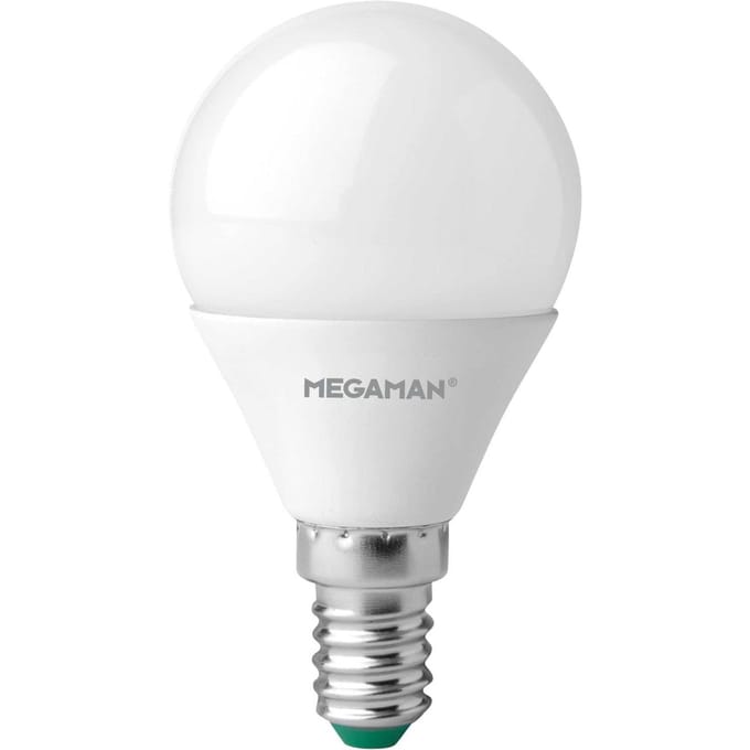 MEGAMAN LED lamp E14 druppel 4,9W, opaal, warmwit