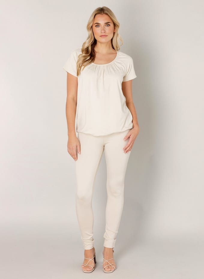 BASE LEVEL Yona Jersey Shirt - Light Beige - maat 44