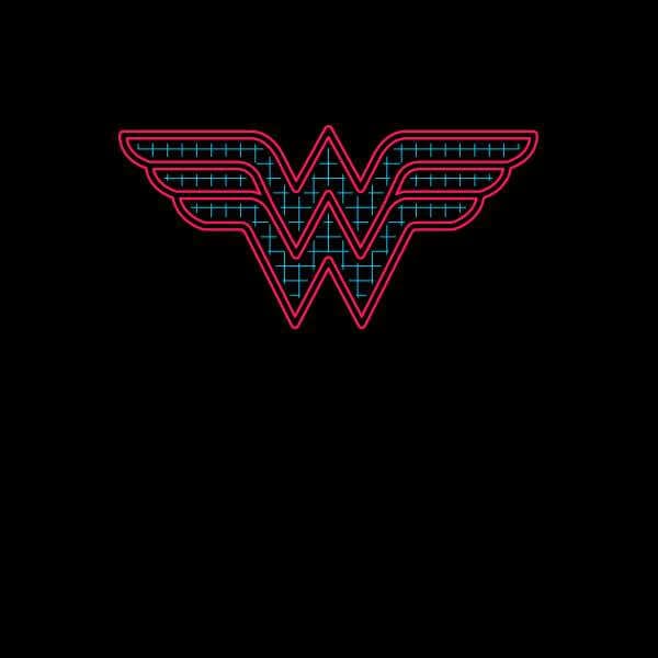 Justice League Wonder Woman Retro Grid Logo Sweatshirt - Black - M