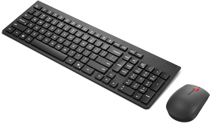 Lenovo Essential Wireless Combo Gen 2 - keyboard and mouse set - QWERTY - US/Europe - black Input Device - Keyboard and mouse set - Engels - Zwart