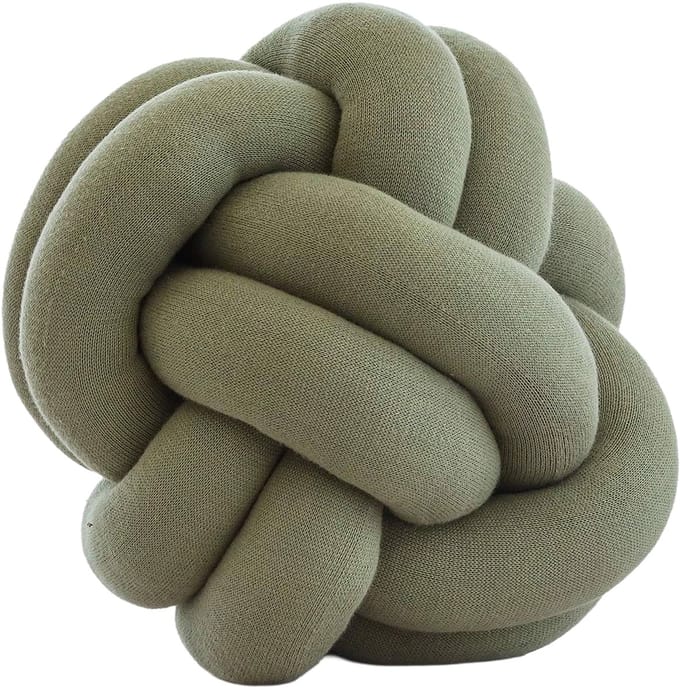 Urbane Hide | Kussen | Sierkussen | 30x30 cm | Knot Gebreid | Katoen | Pistachegroen | Wonen | Woonaccessoires