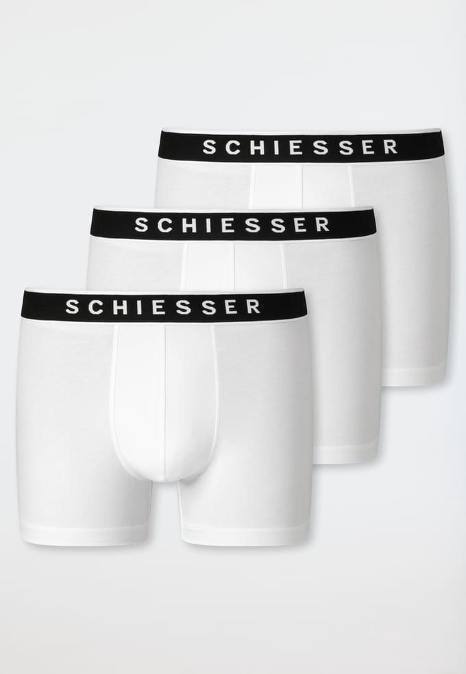 Shorts, set van 3 met geweven elastische tailleband, wit - 95/5 8