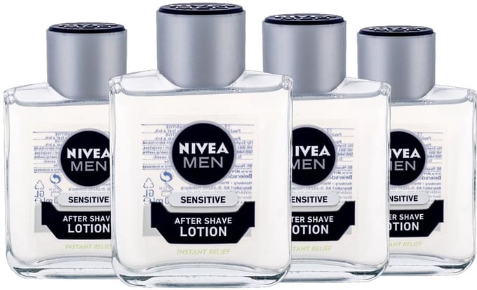 Nivea After Shave Lotion Sensitive 4 x 100 ml Voordeelverpakking