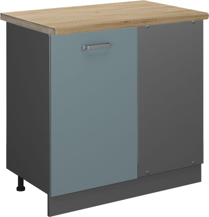 Vicco R-Line Hoekkast – 86 cm, WB Eik Blauw-grijs