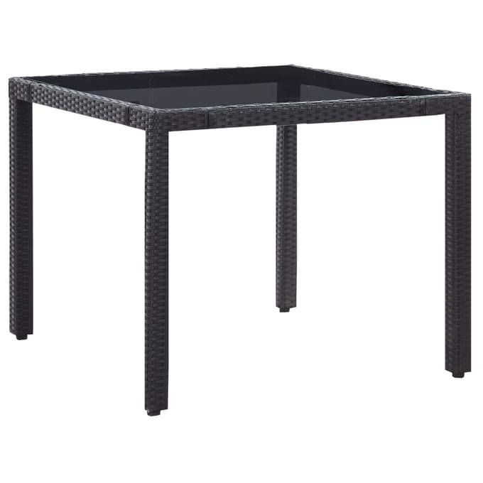 vidaXL - 5-delige - Tuinset - poly - rattan - zwart