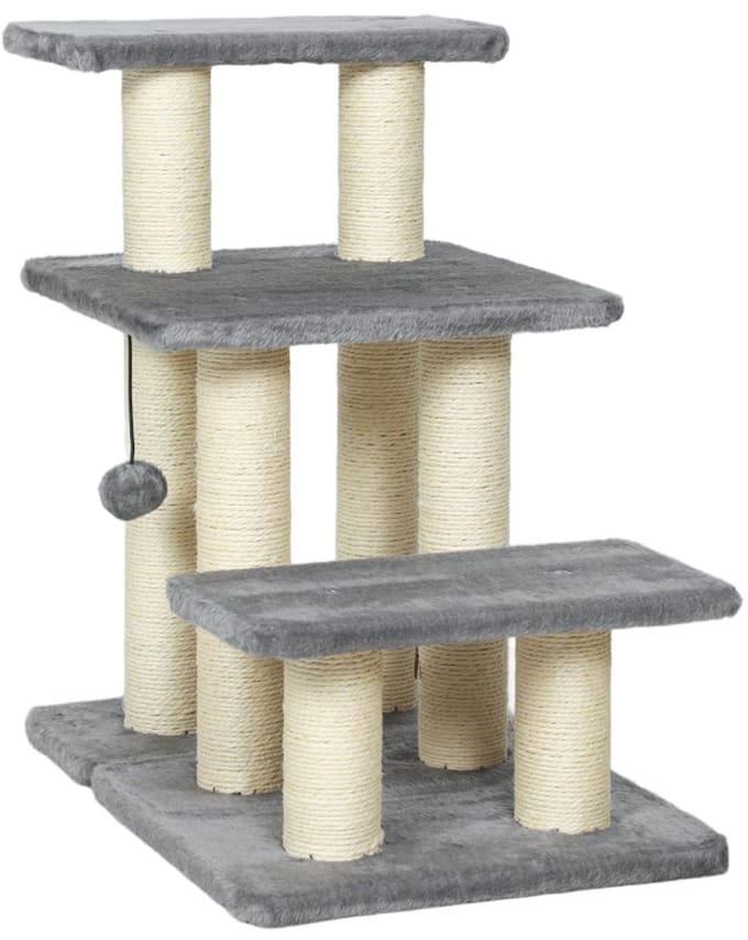 Wishdor - Kattenkrabpaal - sisal - meerdere niveaus - Grijs