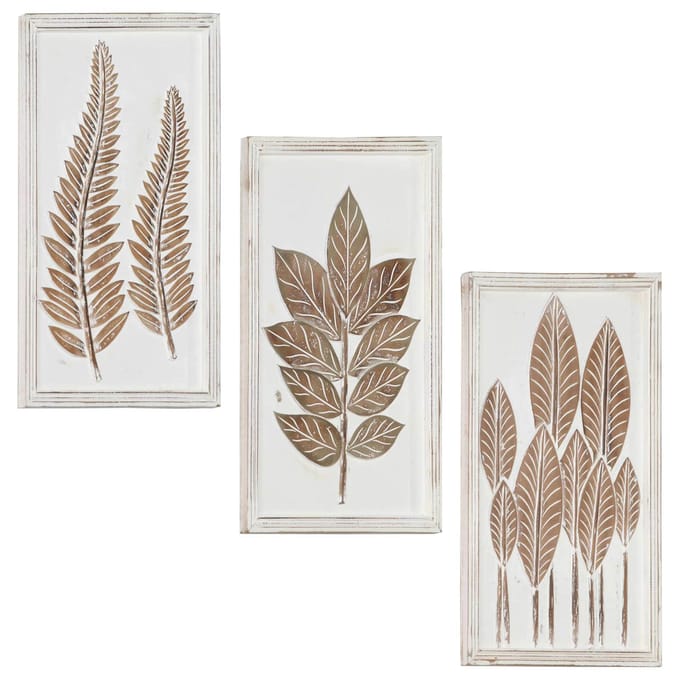 vidaXL - Kunst - Decoratie - 3 - st - 40 - x - 40 - x - 1,5 - cm - Geconstrueerd - hout