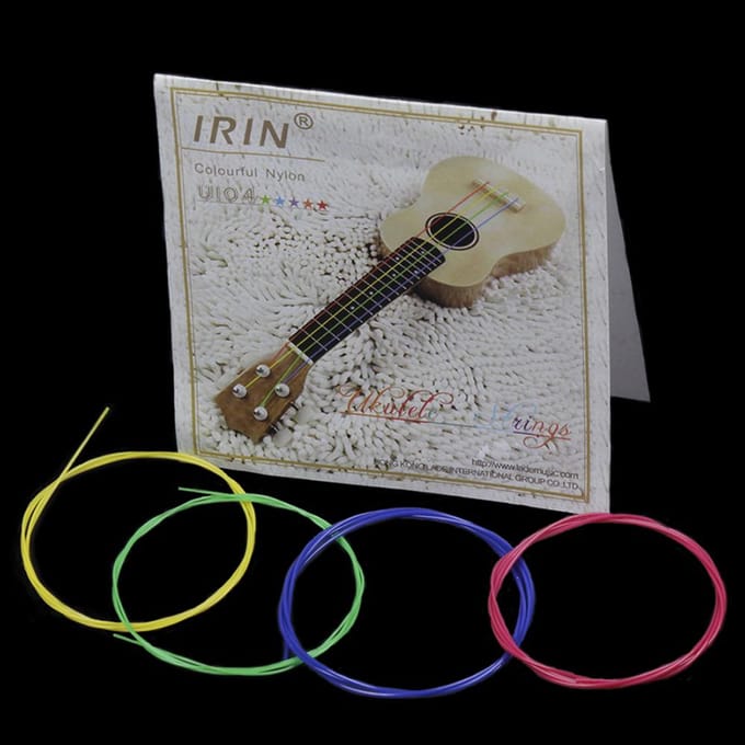 Cordes colorées pour ukulélé Ukelele Uke, matériau en Nylon, 4 pièces/ensemble multicolore