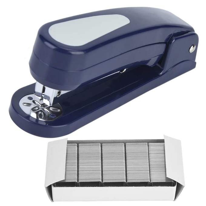 Duurzame middelgrote roterende nietmachine, 45 graden, capaciteit voor 20 vel(Blauw) black