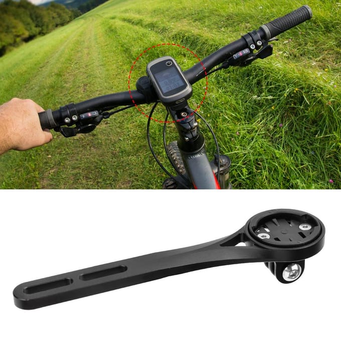 Metalen Fiets Rijcode Tafel GPS Zadel Verlengstuk Montagebeugel voor Garmin black