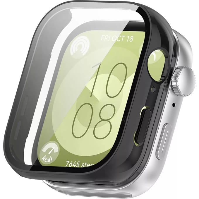 Strap-it Hard case hoesje met screen protector - geschikt voor Huawei Watch Fit 3 (zwart)