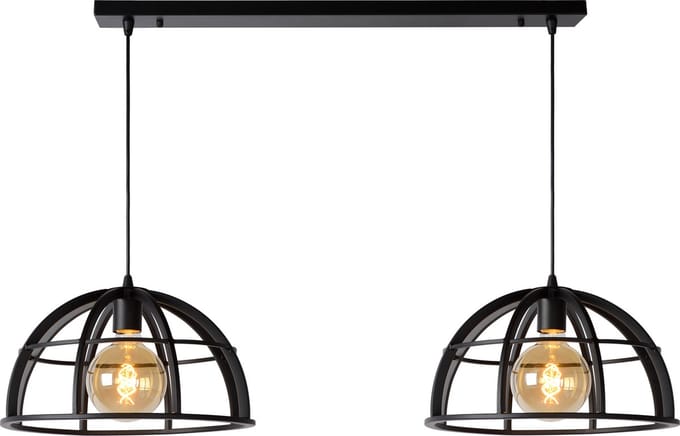 Lucide DIKRA - Hanglamp - 2xE27 - Zwart