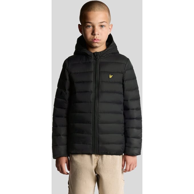 Lyle & Scott jongens lichtgewicht gewatteerde jas - zwart