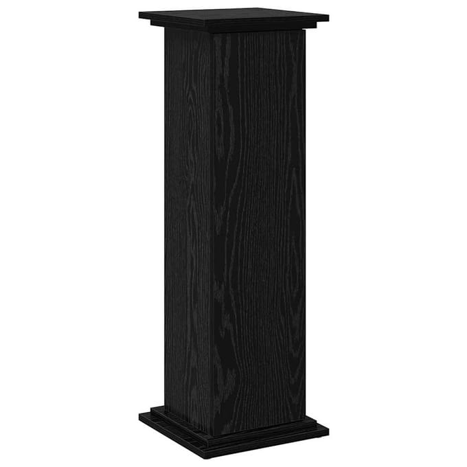 vidaXL - Displaystand - Zwart - Eiken - 31 - x - 30 - x - 90 - cm - Bewerkt - hout
