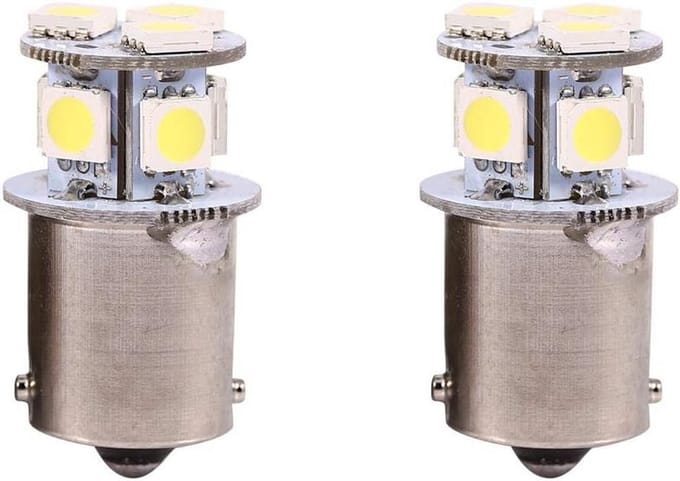 Witte LED Remlichtlamp 1156 R5W - 2 Stuks - 5050 8SMD