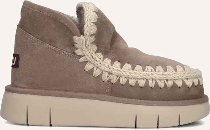 Mou Eskimo Bounce Sneaker Laarzen - Suède - Dames - Taupe - Maat 38