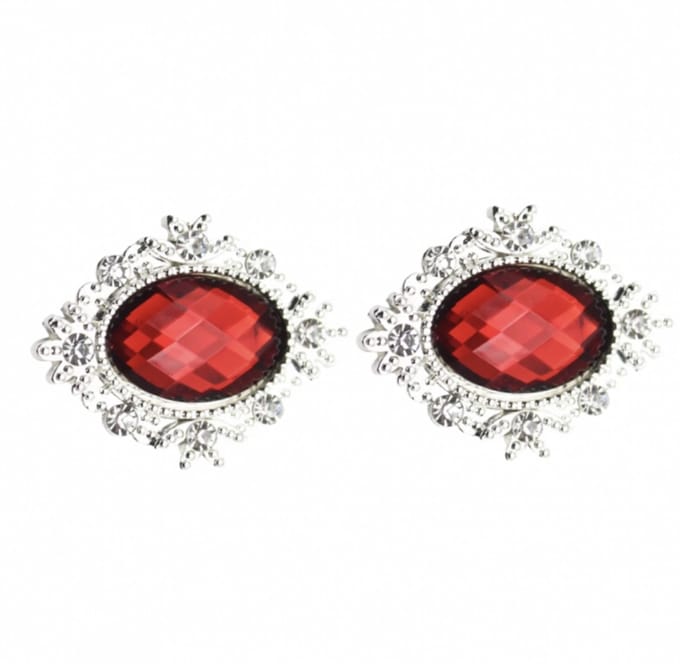 Schoenclips -Rood 3.5 cm - Trouwen-Charme Bijoux