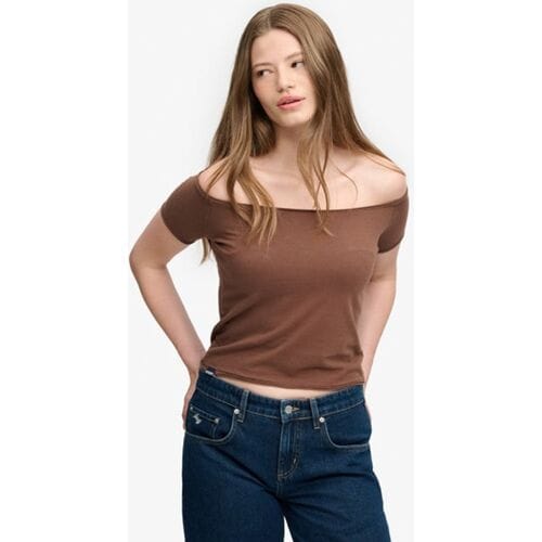 Bardot top T-shirt met blote schouders voor dames Superdry