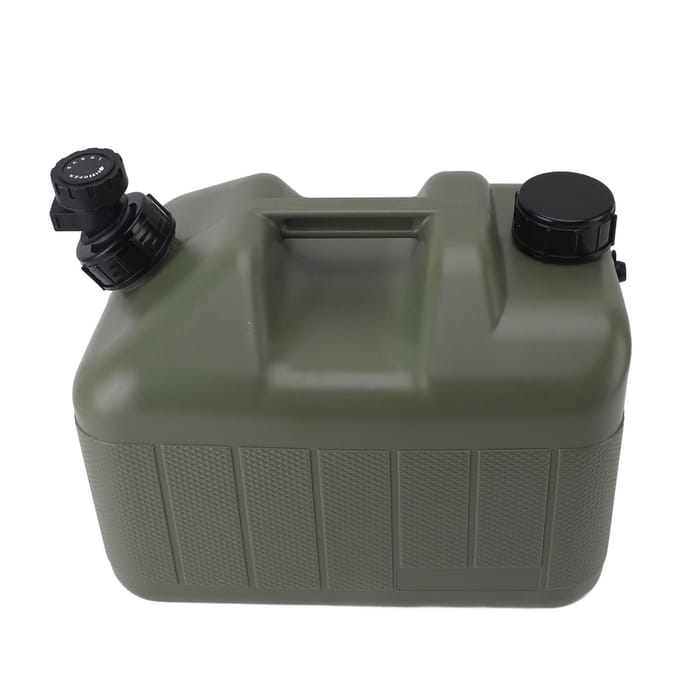 Camping Watercontainer 10L Grote Capaciteit Vierkant Groen Autowateropslag Draagvat met Kraan L black