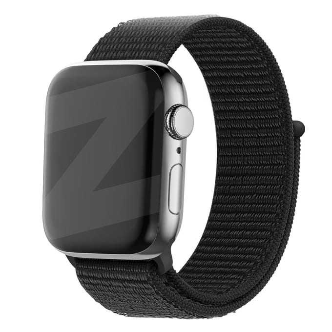 Bandz Apple Watch nylon band 'Classic' (zwart)